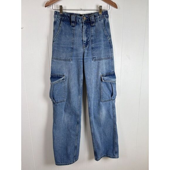 BDG Urban Outfitters Skate Jean Denim Elastic Back Wide Leg Jeans 26"X 29"‎ - Picture 1 of 11
